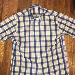 Brooks brothers plaid 1818 short sleeve